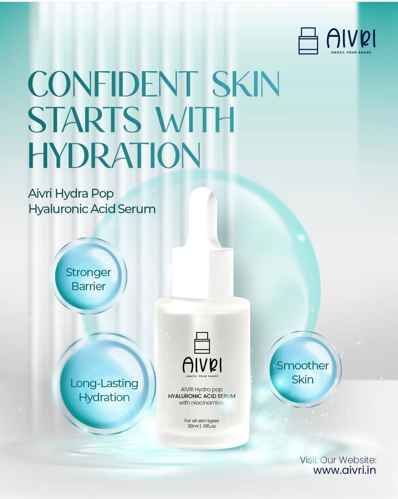AIVRI Hydra pop Hyaluronic Acid Serum